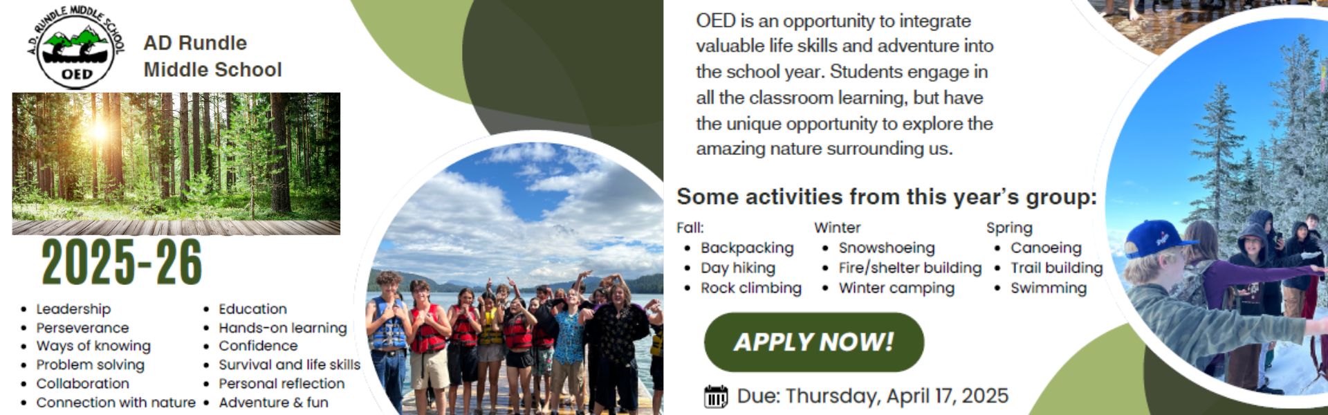 Ad Rundle Logo Outdoor Education | A.D. Rundle Middle School